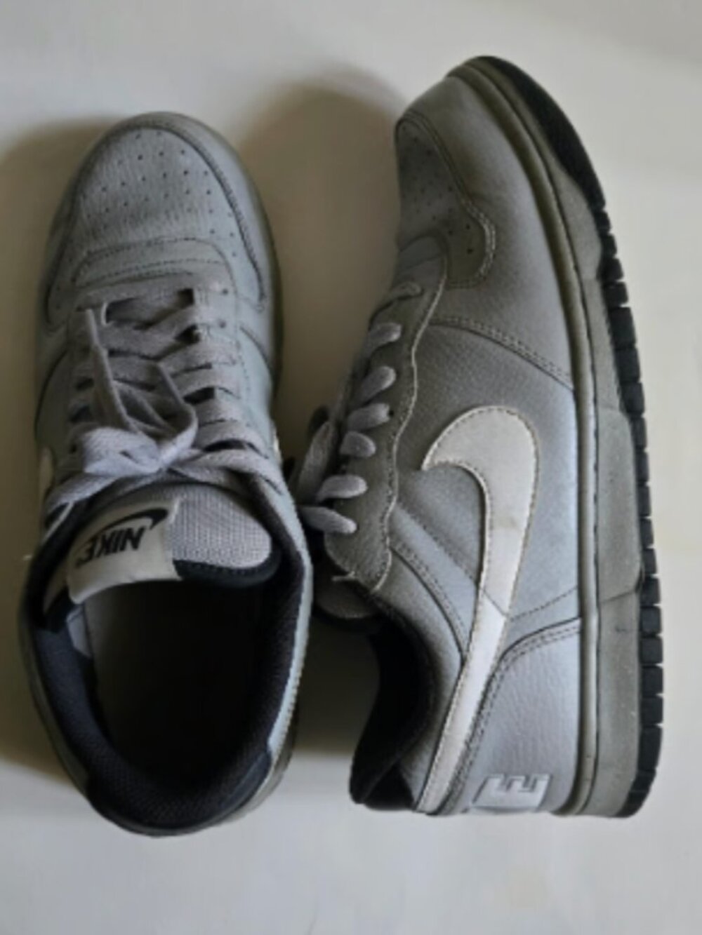 Nike Big Nike Low Grey White Retro Sneakers Size 8 - Picture 5 of 9